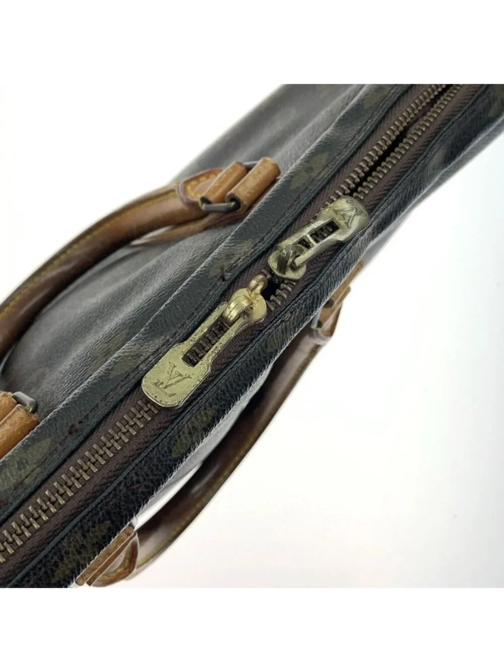 Louis Vuitton Monogram Porte Documents Voyage Business Bag Brown
